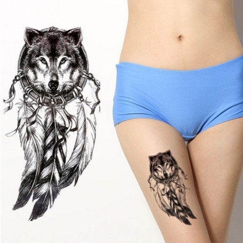 Tatuaggio temporaneo piume - , di