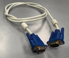 Cavo Video VGA BIANCO Maschio con filtro antidisturbo PROIETTORI 1,5m Monitor PC