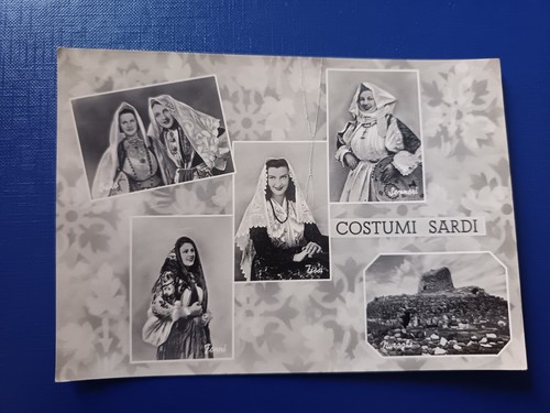 12734 cartolina costumi sardi - cartolina,