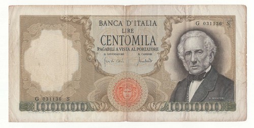 100000 lire manzoni - 100000,