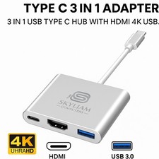 Adattatore Alta Velocità Tipo C 3 in 1 3 in 1 Hub USB Tipo C con HDMI 4K USB3.0