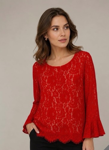 Blusa con fodera pizzo - con,