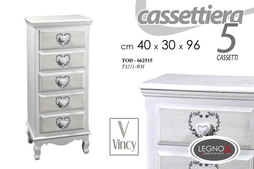 Cassettiera cassetti shabby - 5,