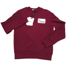 Felpa girocollo uomo Moncler cotone stampato vestibilità regolare taglia small $695