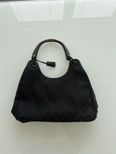 Borsa A Mano Gucci Vintage Molto Rara Con Manico In Legno