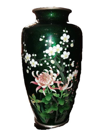 Vaso fiori cloisonne smalto - fiori,