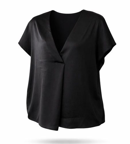 Top zara raso nero - raso,