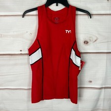TYR Top Mens Small Red White