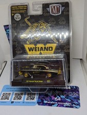 M2 Maschines CHASE Hobby esclusivo Gasser Chevy Belair 1957 BIANCO (nero) 1:64