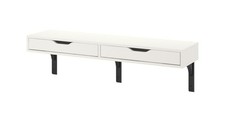 Ikea Ekby Alex / Ramshult mensola e staffe, bianco/nero, 119x29 cm