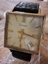 Vintage URECH 21 Jewels Incabloc - Manual Wind (Squared 29x29mm)