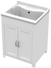 Mobile lavatoio resina lavapanni completo di sifone cm 60x50x85h 7793