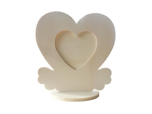 Portafoto cuore legno di - in,