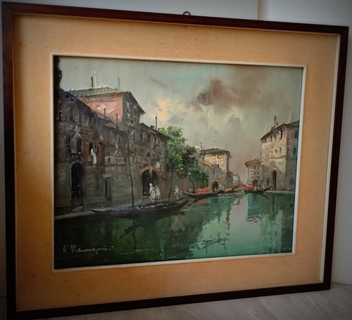 Dipinto olio tela marangoni - olio,