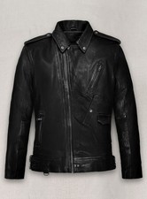 Giacca donna in pelle nera con