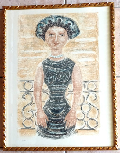 Litografia numerata timbrata