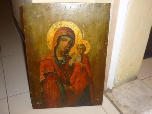 Antica icona russa maria - antica,