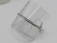 BRACCIALE DA DONNA RIGIDO A SEZIONE MEZZATONDA IN ORO BIANCO 18KT 4,1 GR. (7184)