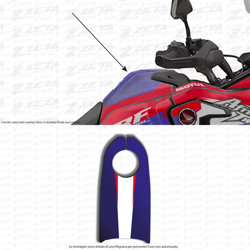 Adesivi serbatoio honda africa - adesivi,
