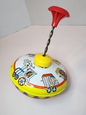 Vintage 60s - Ohio Art Spinning Top - Metal Circus Train Animals - Working 