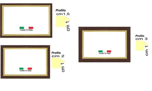 Cornici noce filo oro legno - filo,