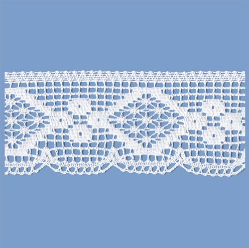 Merletto cotone bianco - merletto,