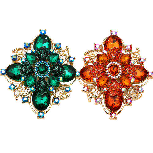 2pcs spilla foglia floreale - 2pcs,