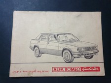 Libretto Uso e Manutenzione Alfa Romeo Giulietta 1.6 anni 80  (STl19)
