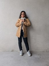 Giacca donna pelliccia di agnello SARA giacca di pelliccia cappotto invernale sabbia pelle di pecora giacca invernale