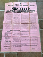 MANIFESTO MURALE 1942 MILITARE CHIAMATA ALLE ARMI GUERRA FASCISMO OLD MANIFEST