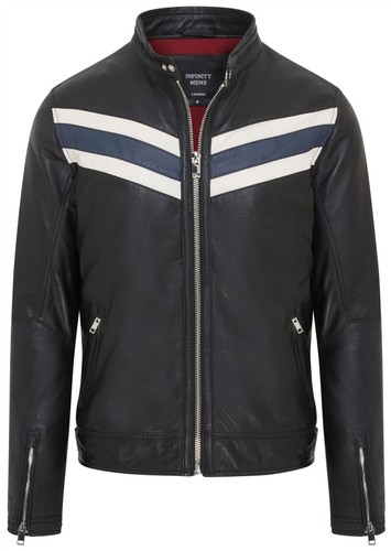 Giacca pelle biker - giacca, nera