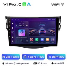 AUTORADIO PER TOYOTA RAV4 ANDROID AUTO CARPLAY  WIFI 2G RAM 32 GB 9" 2005-2013.
