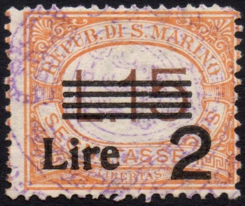 San marino 1936 1939 tax - marino,