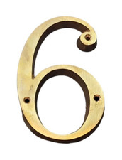 Numero Civico in Ottone mm. 120x15 BAL