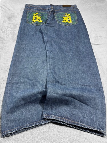 Baggy jeans embroidery - jeans, denim