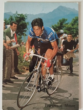 FRANCESCO MOSER FILOTEX CARTOLINA CICLISMO POST CARD
