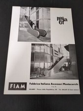 1961 ITALIA '61 FIAM ASCENSORI MONTACARICHI SCALA MOBILE VINTAGE PUBBLICITA