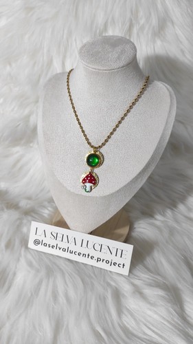 Collana artigianale fungo - collana,