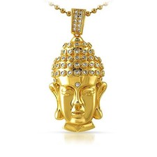 Ciondolo hip hop oro zirconi