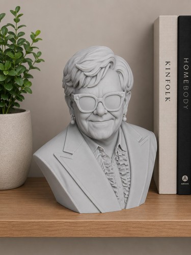 Busto elton john singer - john,