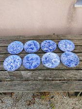 Serie otto piatti Limoges originali motivi floreali