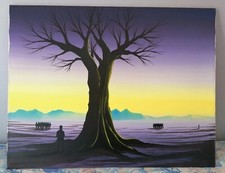 Quadro Marcello Antonelli. 1965. Albero. Vintage. 70 cm x 90 cm. Olio Su Tela. 