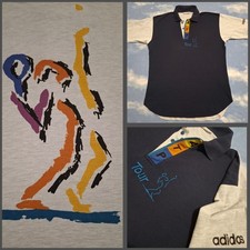 POLO T-SHIRT Tennis ADIDAS  ATP TOUR vintage tg.M  made in Thailandia Rare