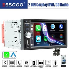 Autoradio 2 DIN DVD CD Carplay FM AM RDS Bluetooth Touch Screen USB TF fotocamera