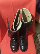 STIVALI IN PELLE NERO FORZE DI POLIZIA STRADALE. MISURA 42.  OTTIME.
