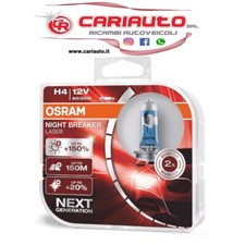 COPPIA H4 +150 LAMPADE OSRAM