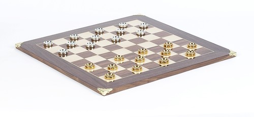 Set dama ottone massiccio - ottone,