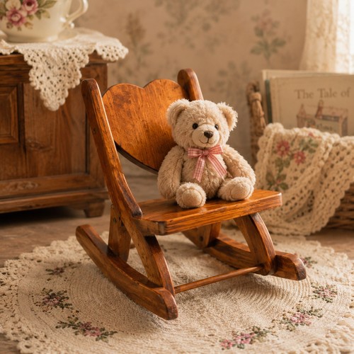 Sedia dondolo vintage in - a,