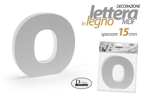 Lettera legno tavolo - o,