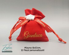 Sacchetti portaconfetti Rossi bomboniera tocco per festa laurea personalizzati